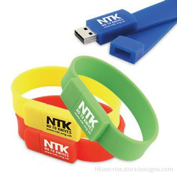 Bracelet High Speed USB 2.0 Flash Drives, Available in Various Colors, Customized Logos are Accepted